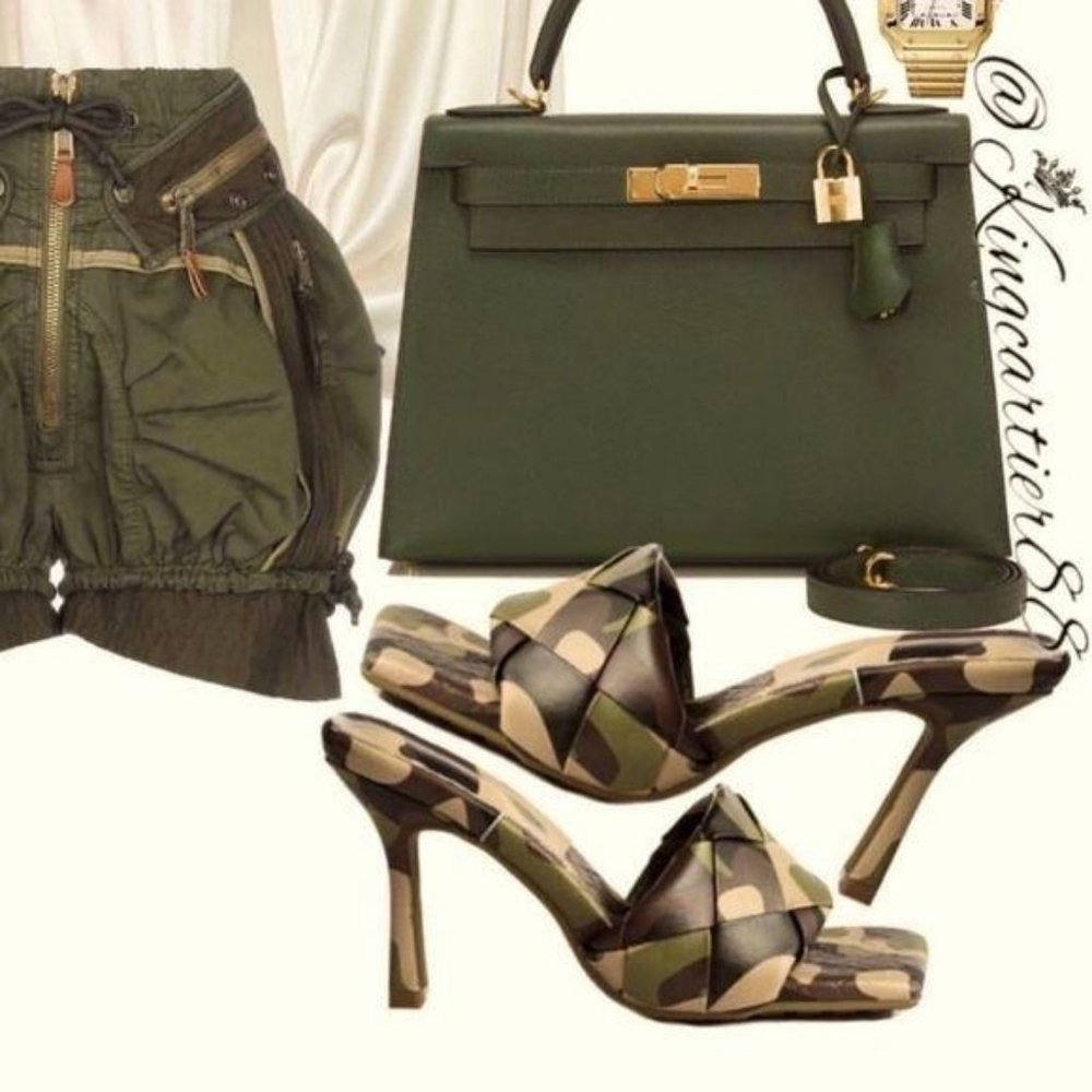 Camo Woven Square Toe Mule - Picture 7 of 8
